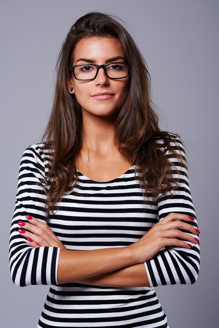 Transparent Blue Full Rim Rectangle