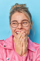 Transparent Blue Full Rim Rectangle