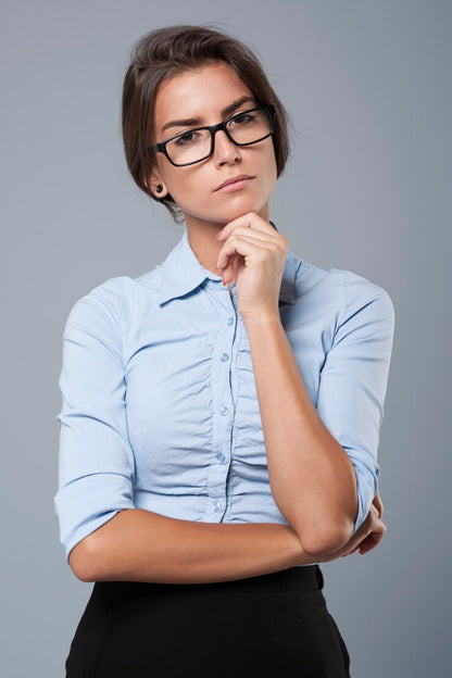 Black Blue Full Rim Rectangle