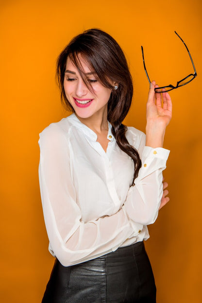 Pink Transparent Full Rim Cat Eye